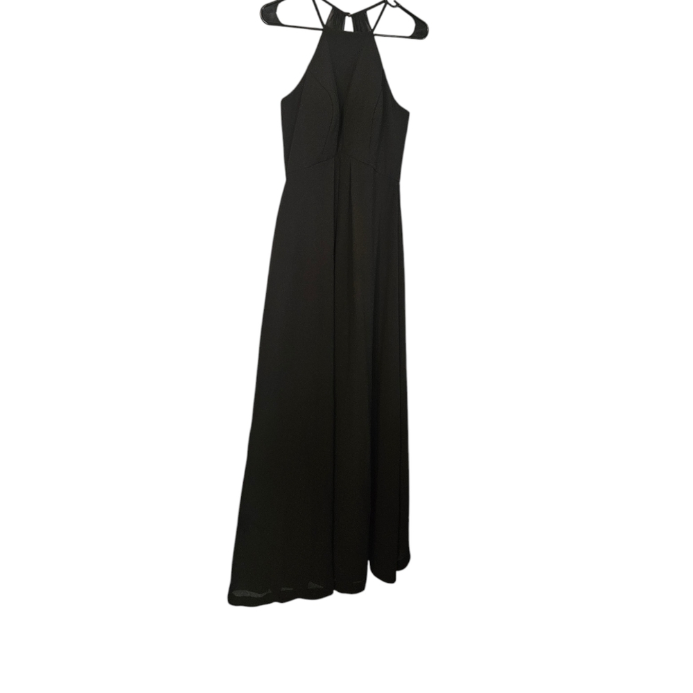 AW Bridal Women's Elegant Black  with Halter Neckline Size 4